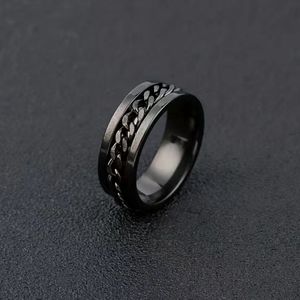 NEW Stainless Anxiety Relief Spinner Chain Ring